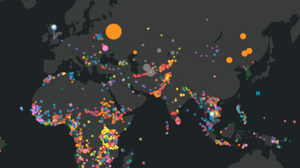 Geospatial visualization map of Belt and Road Initiative