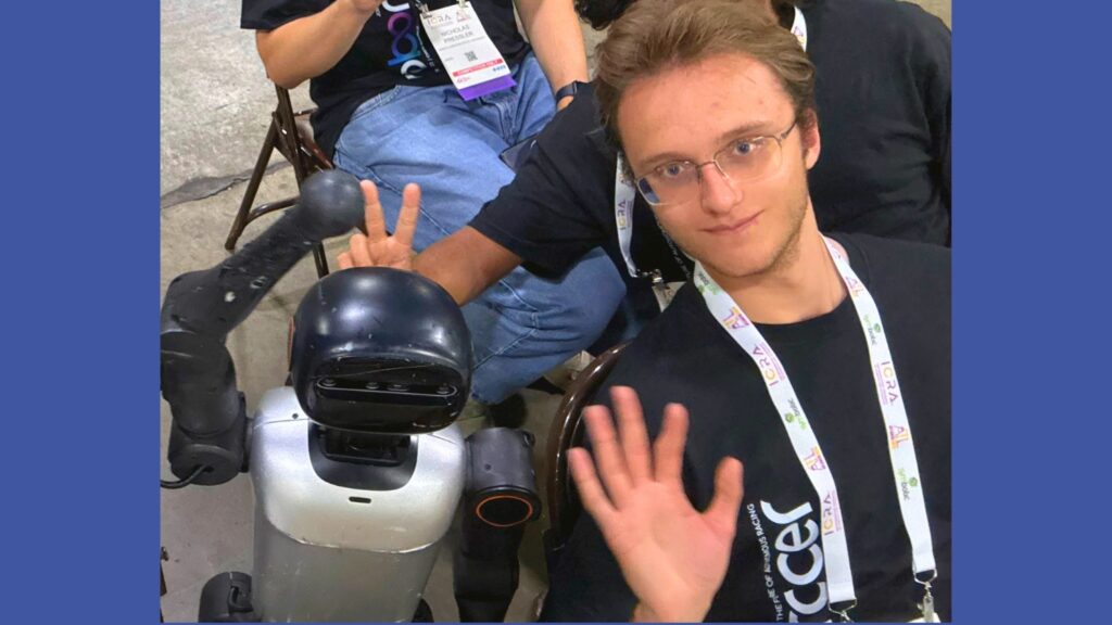 Charlie with robot